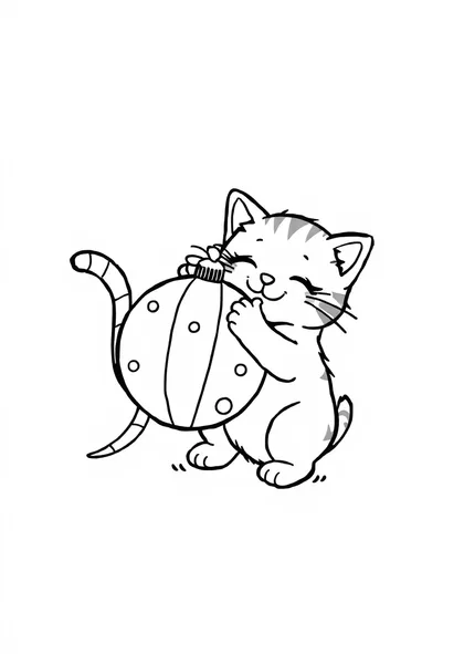 Котёнок с ёлочным шаром